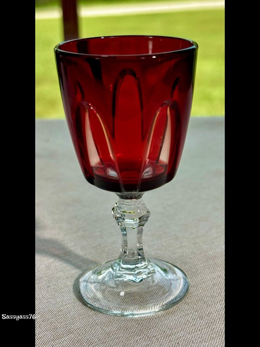 🆕VTG▪️CRISTAL d-ARQUES-DURAND▪️Set of 4 Ruby Red Gothic Arch Cordial Glasses - Picture 2 of 5
